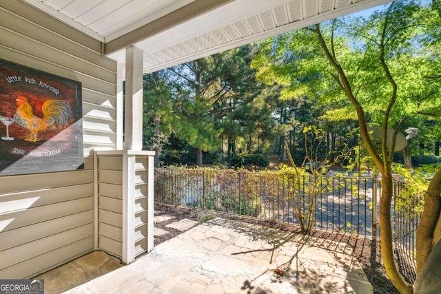 view of patio / terrace with fence