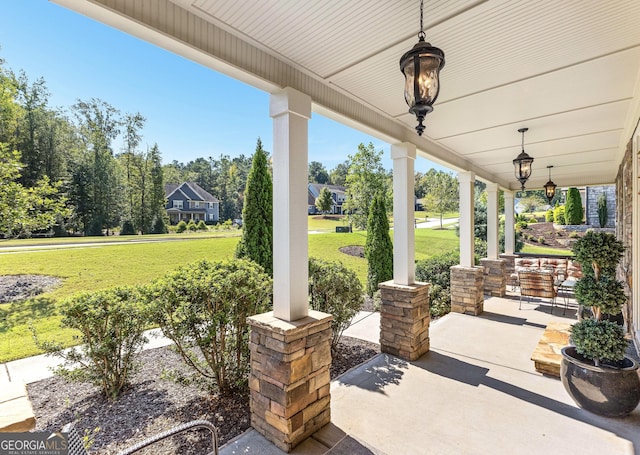 view of patio / terrace featuring a porch