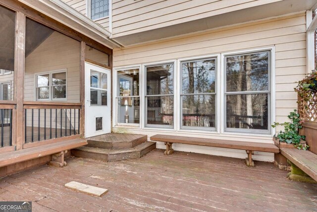 view of wooden deck