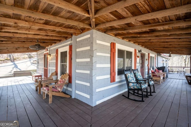 view of wooden deck