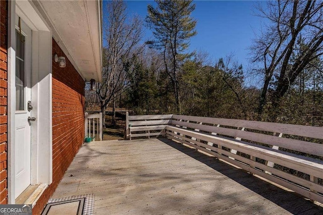 view of wooden deck