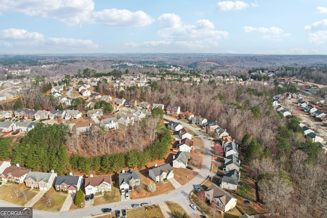 bird's eye view featuring a residential view