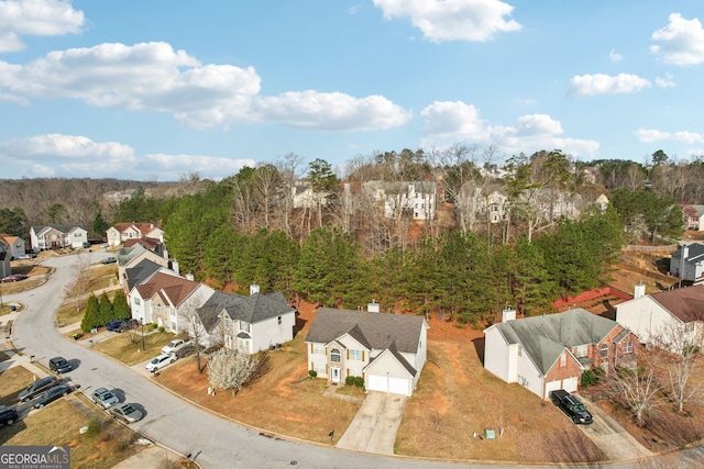 drone / aerial view with a residential view