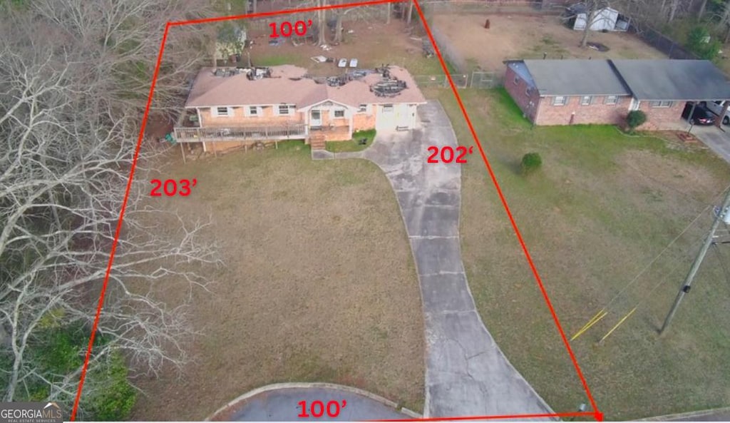 birds eye view of property