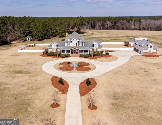 aerial view with a view of trees