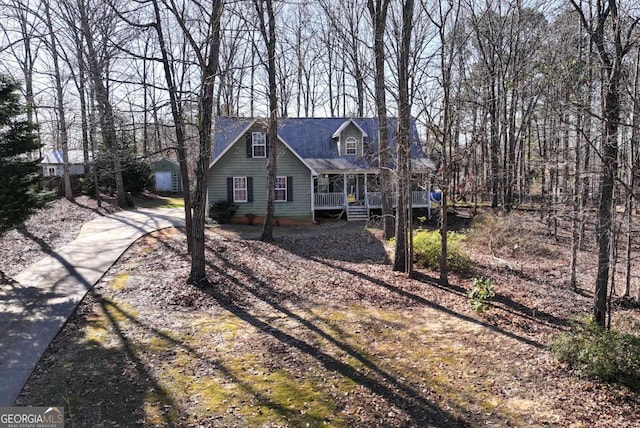 view of front of house with a porch