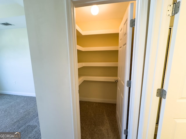 pantry with visible vents