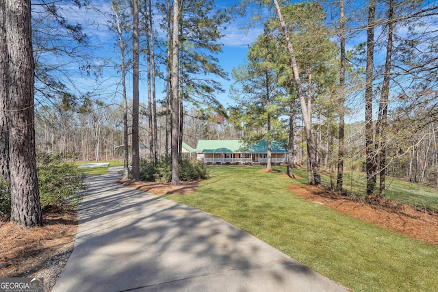 exterior space with covered porch