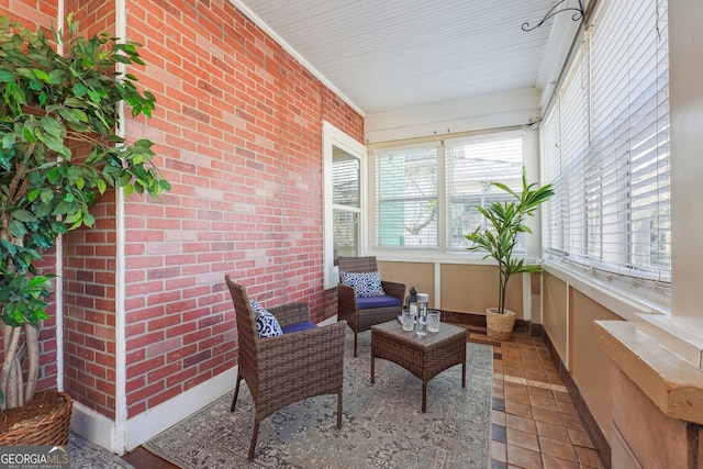 view of sunroom