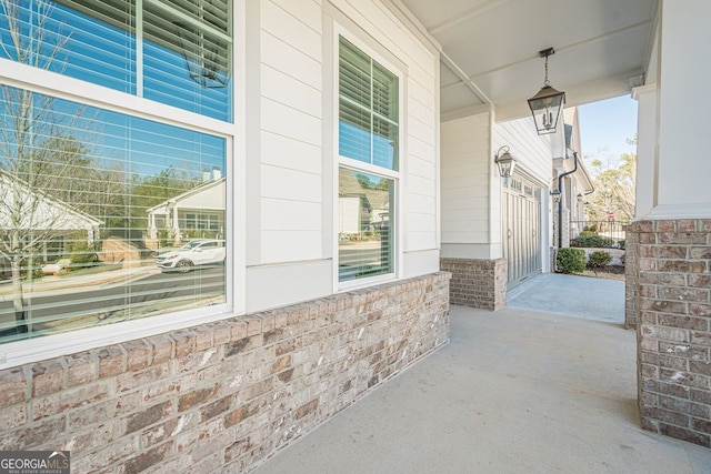 view of patio with a porch