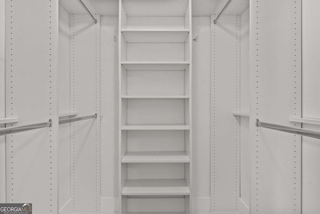 view of walk in closet