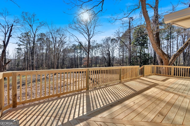 436 Tarpley Ave, Bowdon, GA 30108 - wooden deck featuring view of scattered trees