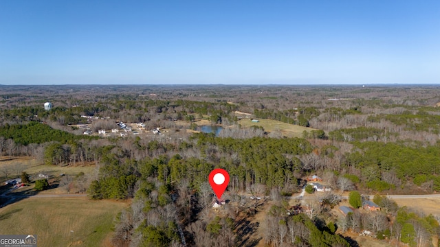 436 Tarpley Ave, Bowdon, GA 30108 - aerial overview of property's location with a heavily wooded area