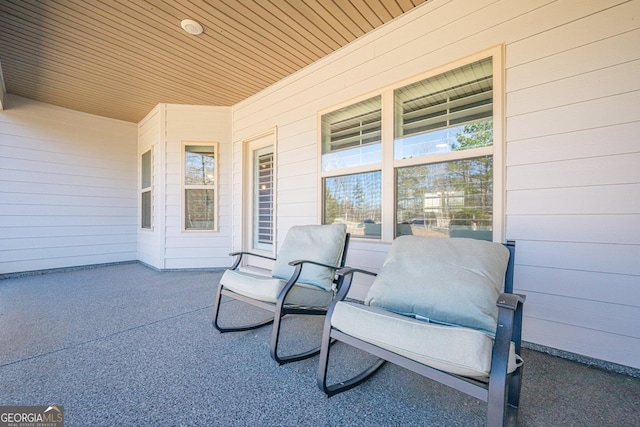 view of patio featuring covered porch