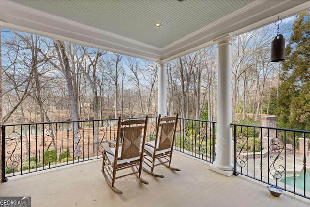 view of balcony