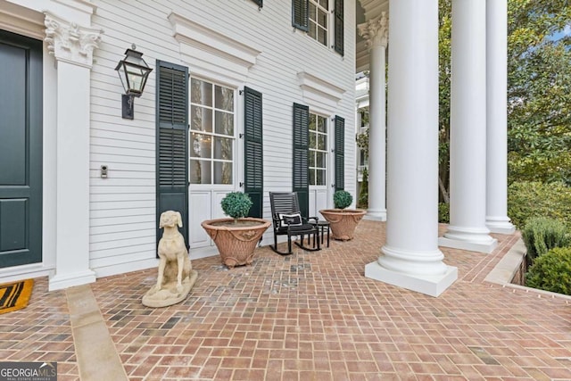 view of patio / terrace featuring covered porch