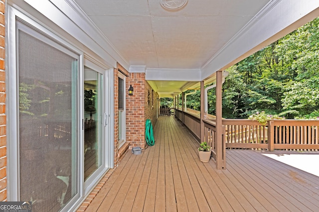 view of wooden deck