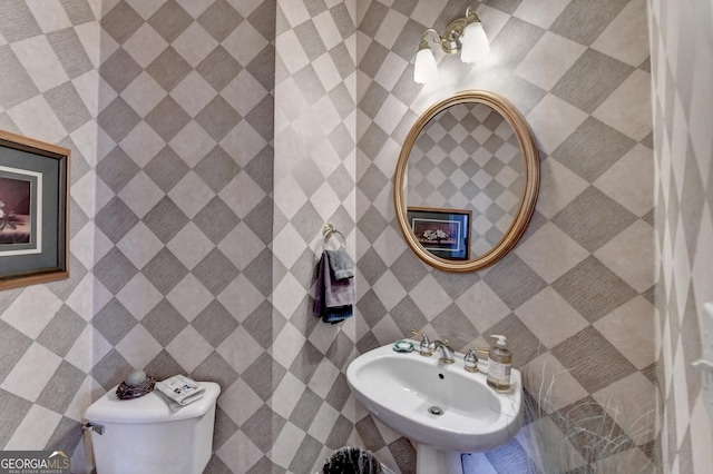 1301 Dayspring Trce, Lawrenceville, GA 30045 - bathroom featuring toilet and a sink