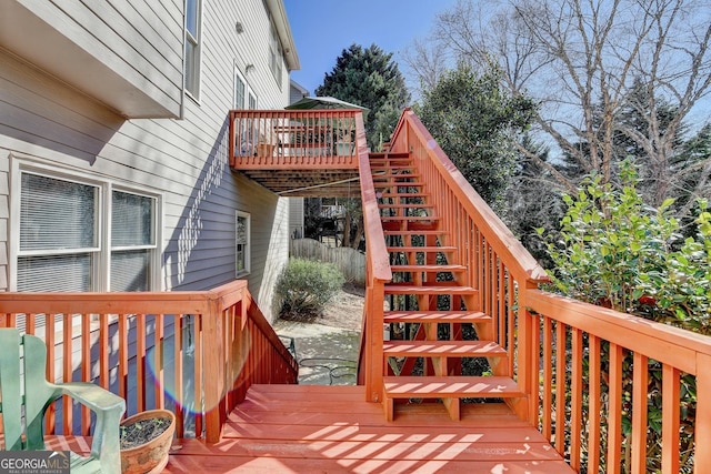 1301 Dayspring Trce, Lawrenceville, GA 30045 - deck featuring stairs
