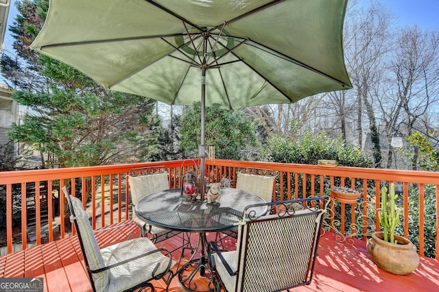 1301 Dayspring Trce, Lawrenceville, GA 30045 - wooden terrace featuring outdoor dining space