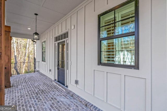 view of patio with a porch