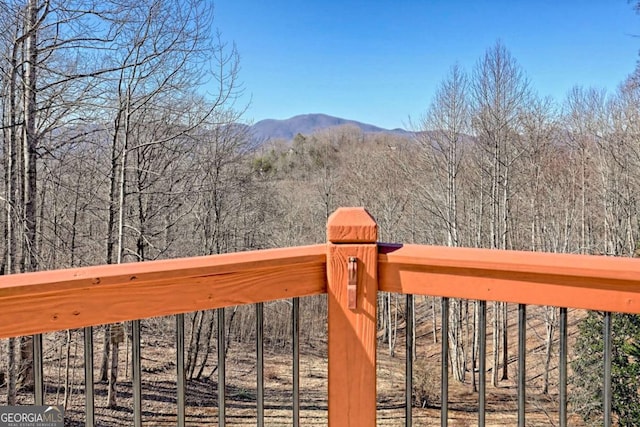 property view of mountains with a forest view