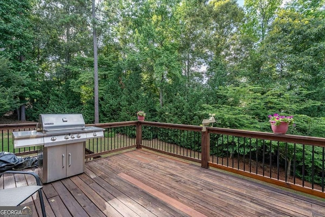 view of wooden deck