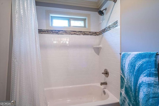 full bathroom featuring shower / tub combo