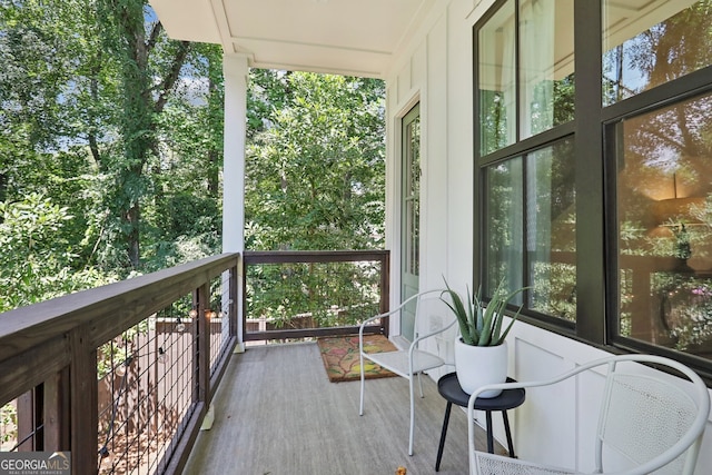 view of sunroom