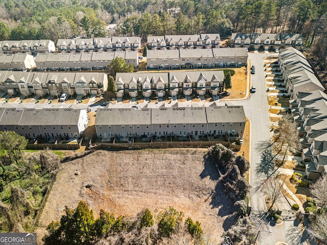 aerial view with a residential view