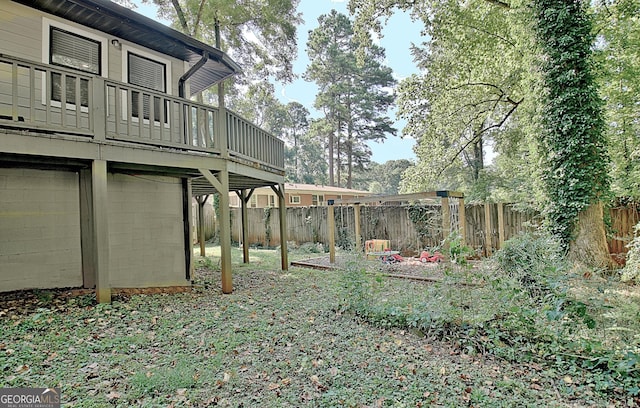 1453 Midview Dr, Decatur, GA 30032 - view of yard with fence and a deck