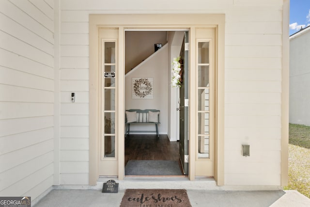 view of doorway to property