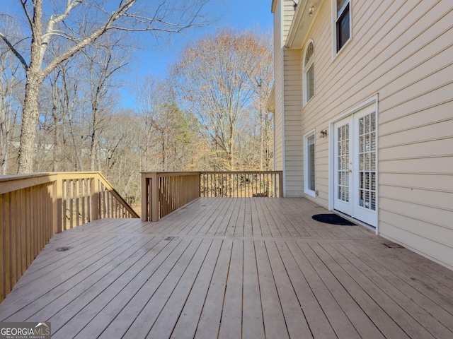 deck with french doors