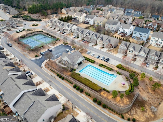 birds eye view of property featuring a residential view