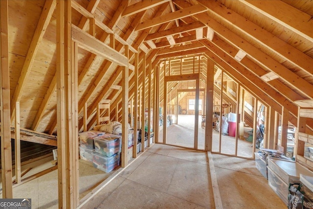 view of attic