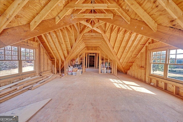 view of attic