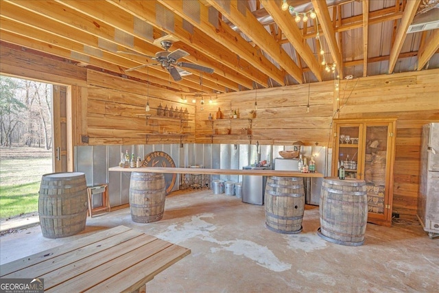 view of patio / terrace featuring ceiling fan