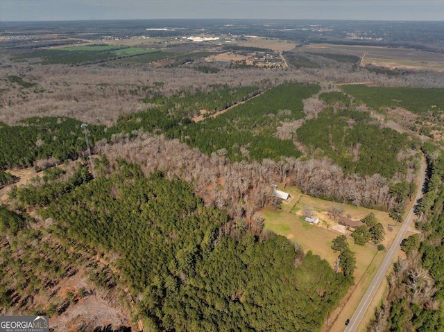 bird's eye view with a rural view