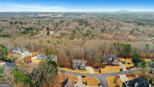 aerial view with a view of trees