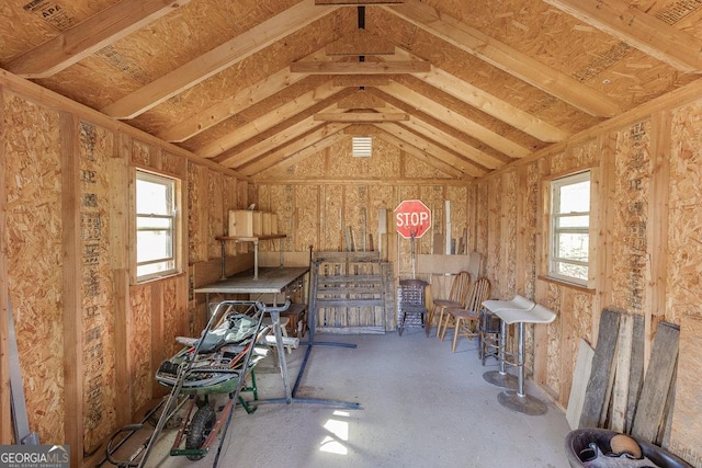 view of storage area