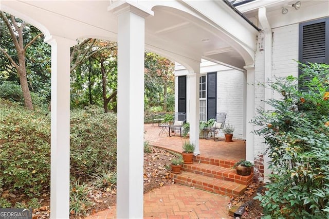 view of patio / terrace featuring covered porch