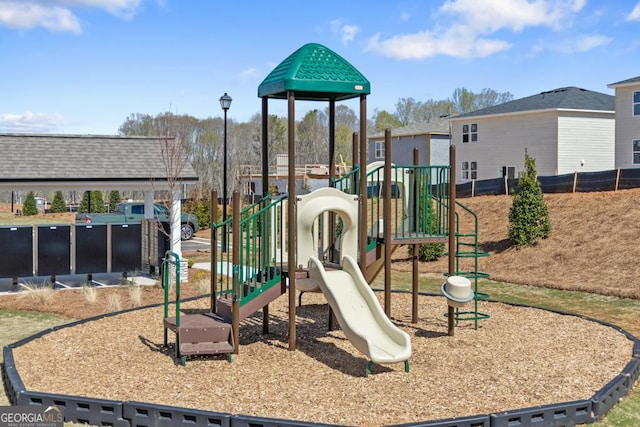 view of community jungle gym