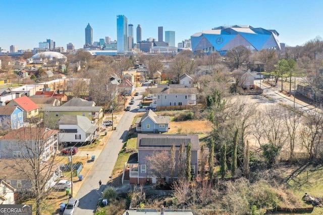 aerial view with a view of city