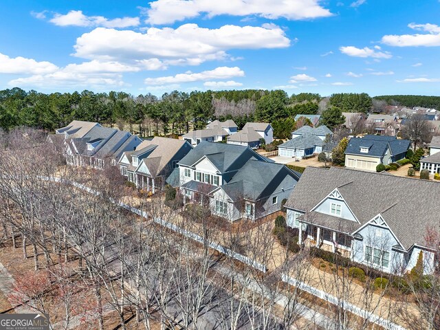 aerial view featuring a residential view