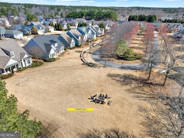 drone / aerial view featuring a residential view