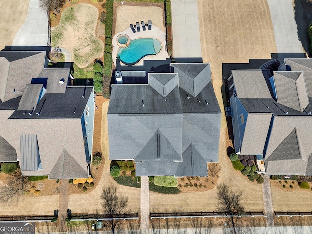 birds eye view of property