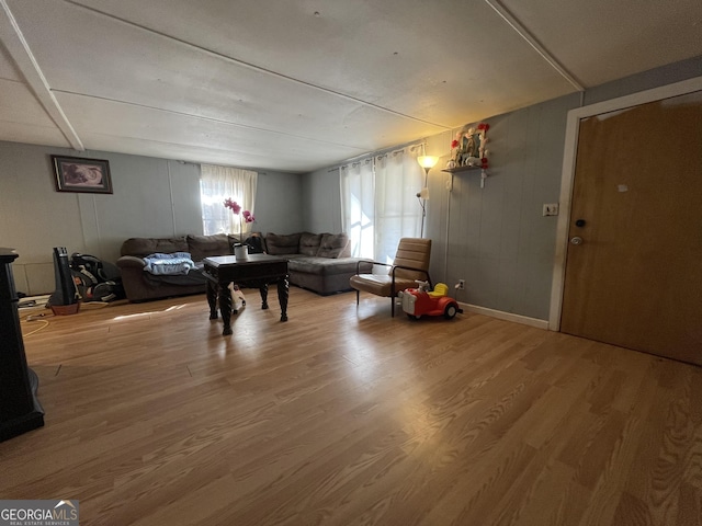 living room featuring wood finished floors