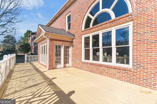 wooden terrace with fence