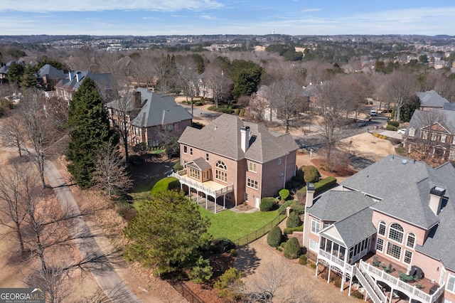 drone / aerial view featuring a residential view