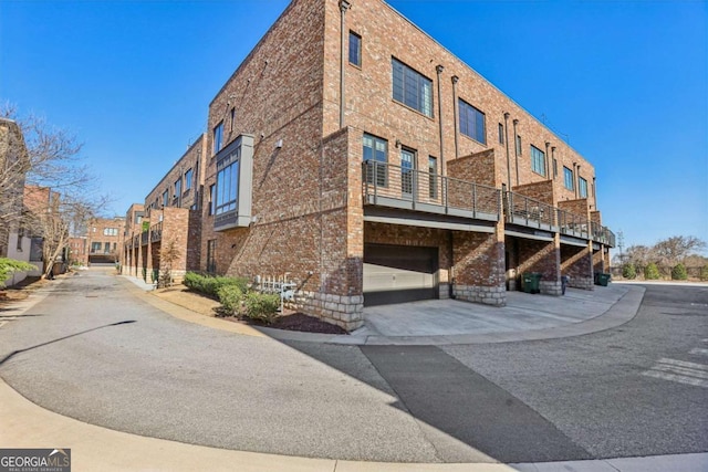 view of property with a garage